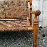 Wooden sofa and rope 50s
