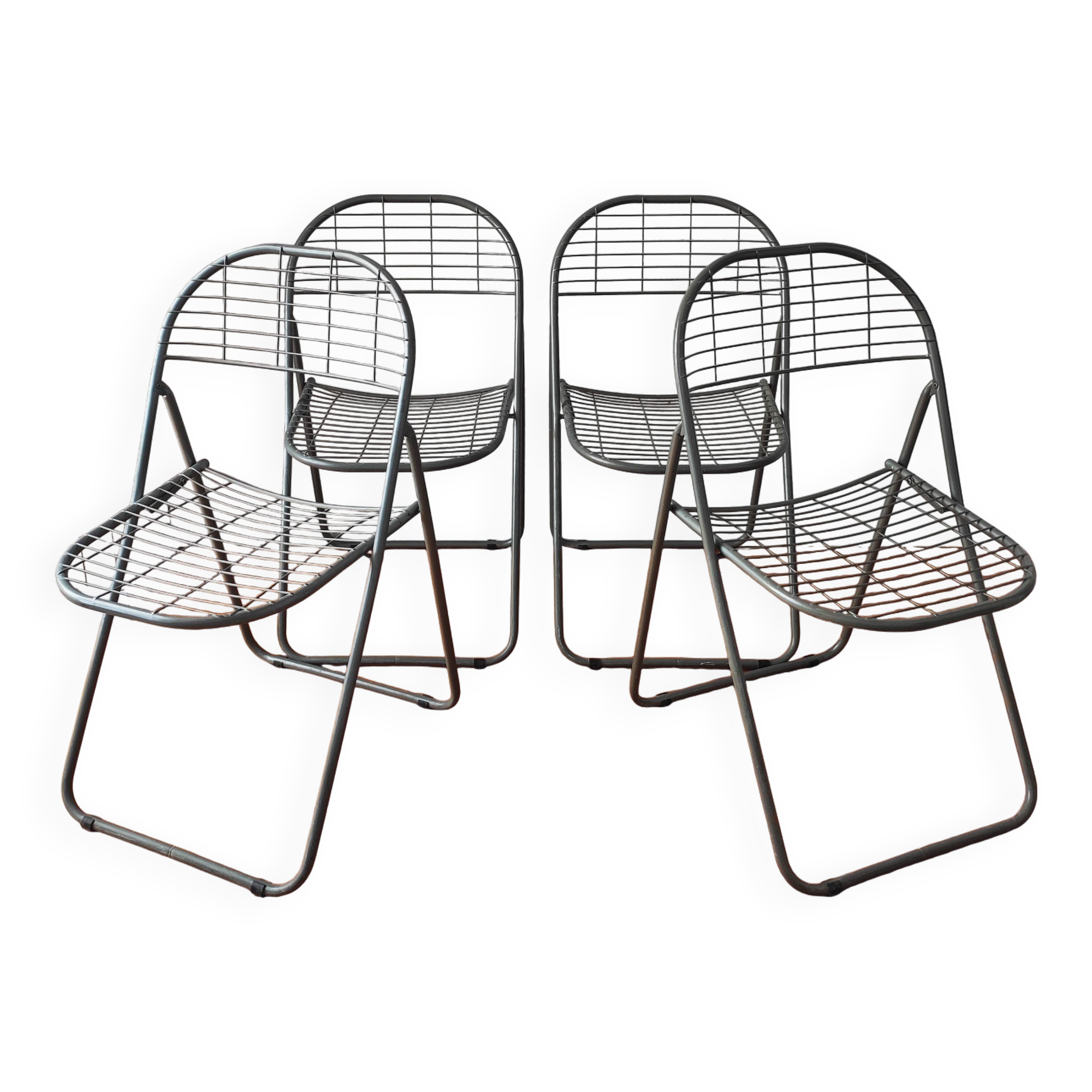 4 vintage folding chairs 1980 Niels Gammelgaard