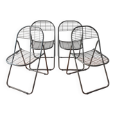 4 chaises pliantes vintage 1980 Niels Gammelgaard