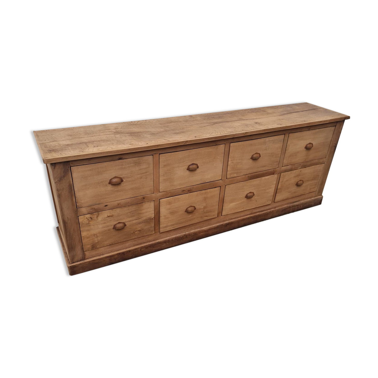 Furniture by trade eight large drawers raw wood