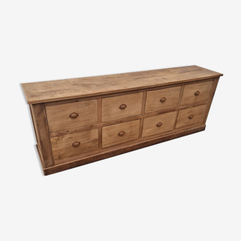 Furniture by trade eight large drawers raw wood