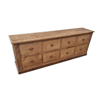 Furniture by trade eight large drawers raw wood