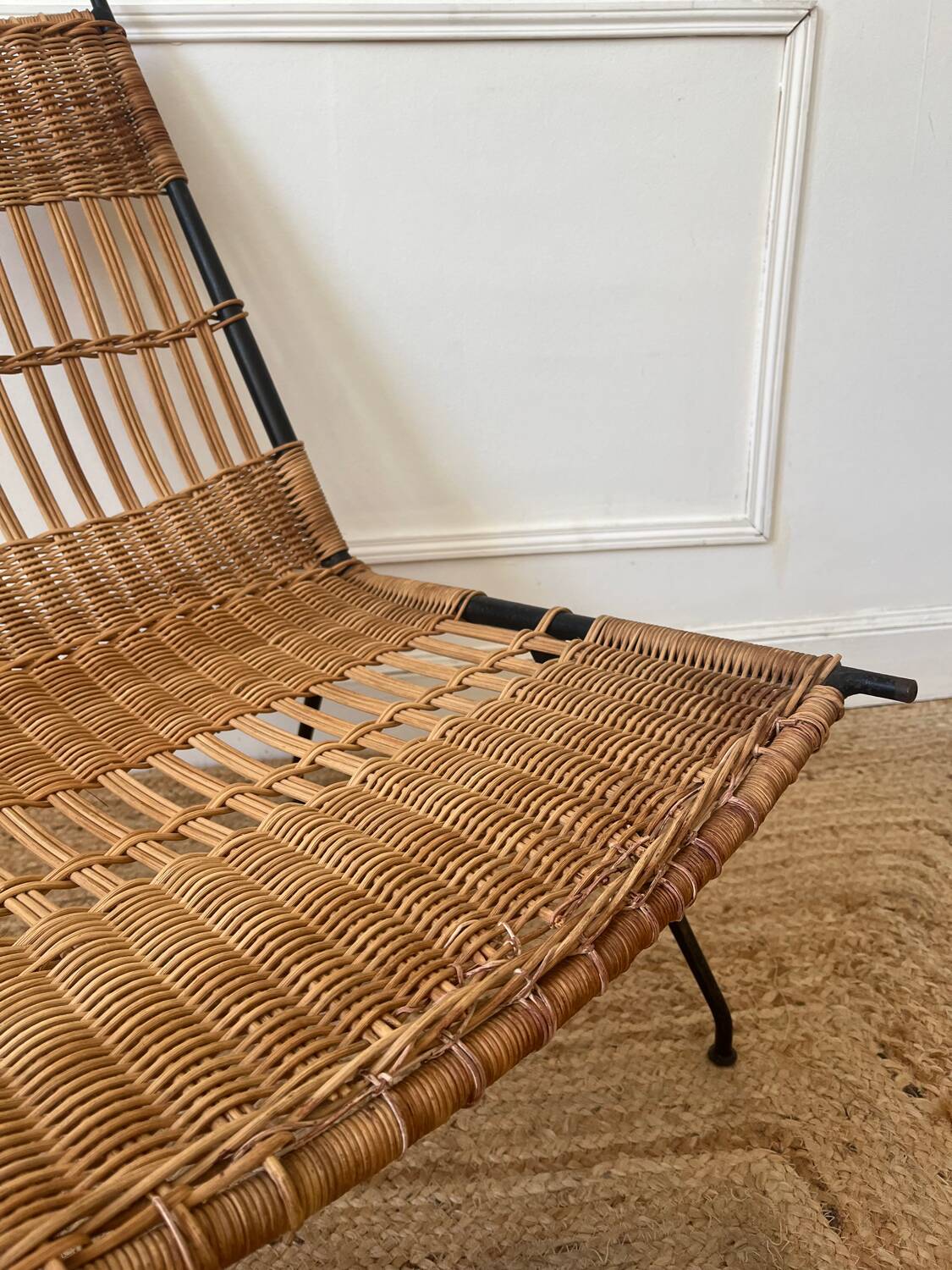Raoul Guys Airborne rattan and metal armchair
