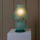 Mint Murano Glass Mushroom Table Lamp from Italy, 1980s Mid-Century with Metal Base