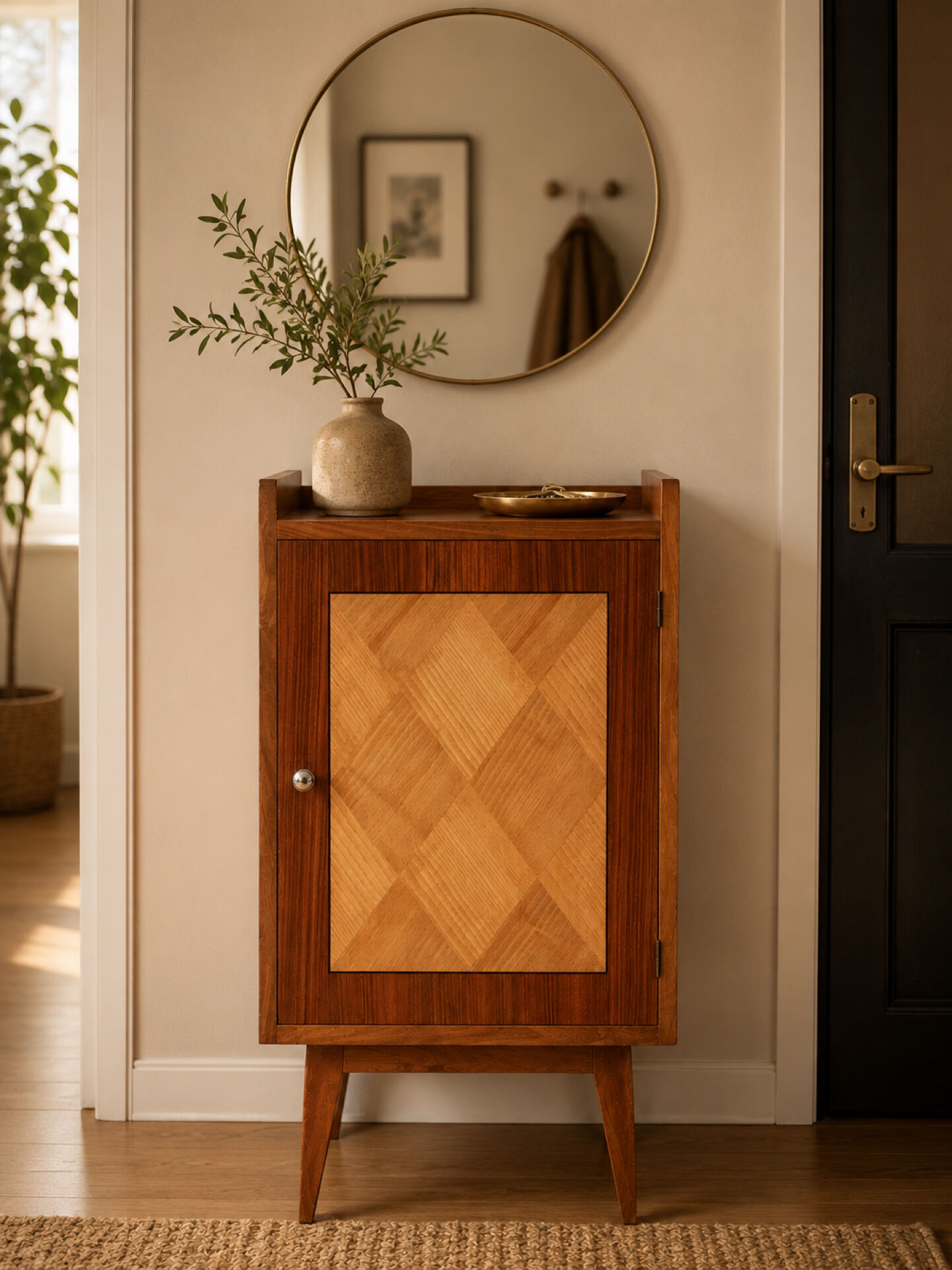 Vintage rosewood and elm buffet 1950