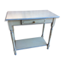 Table painted and weathered gray-blue