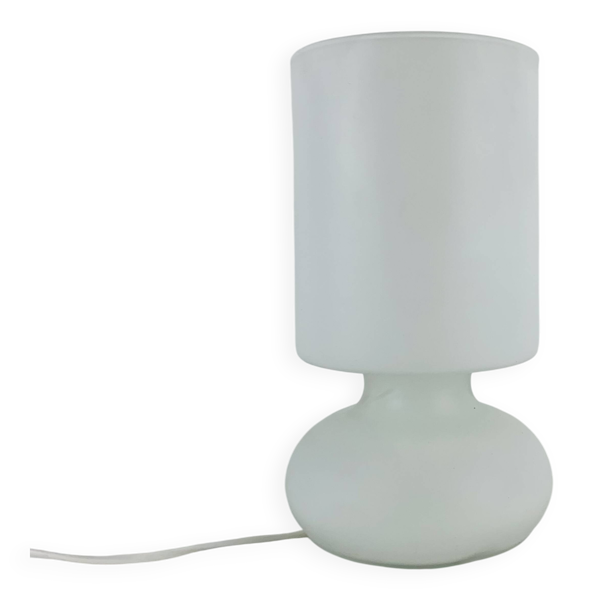 Lampe Lykta Ikea en verre blanc mat vintage