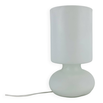 Vintage matte white glass lamp Lykta from Ikea.