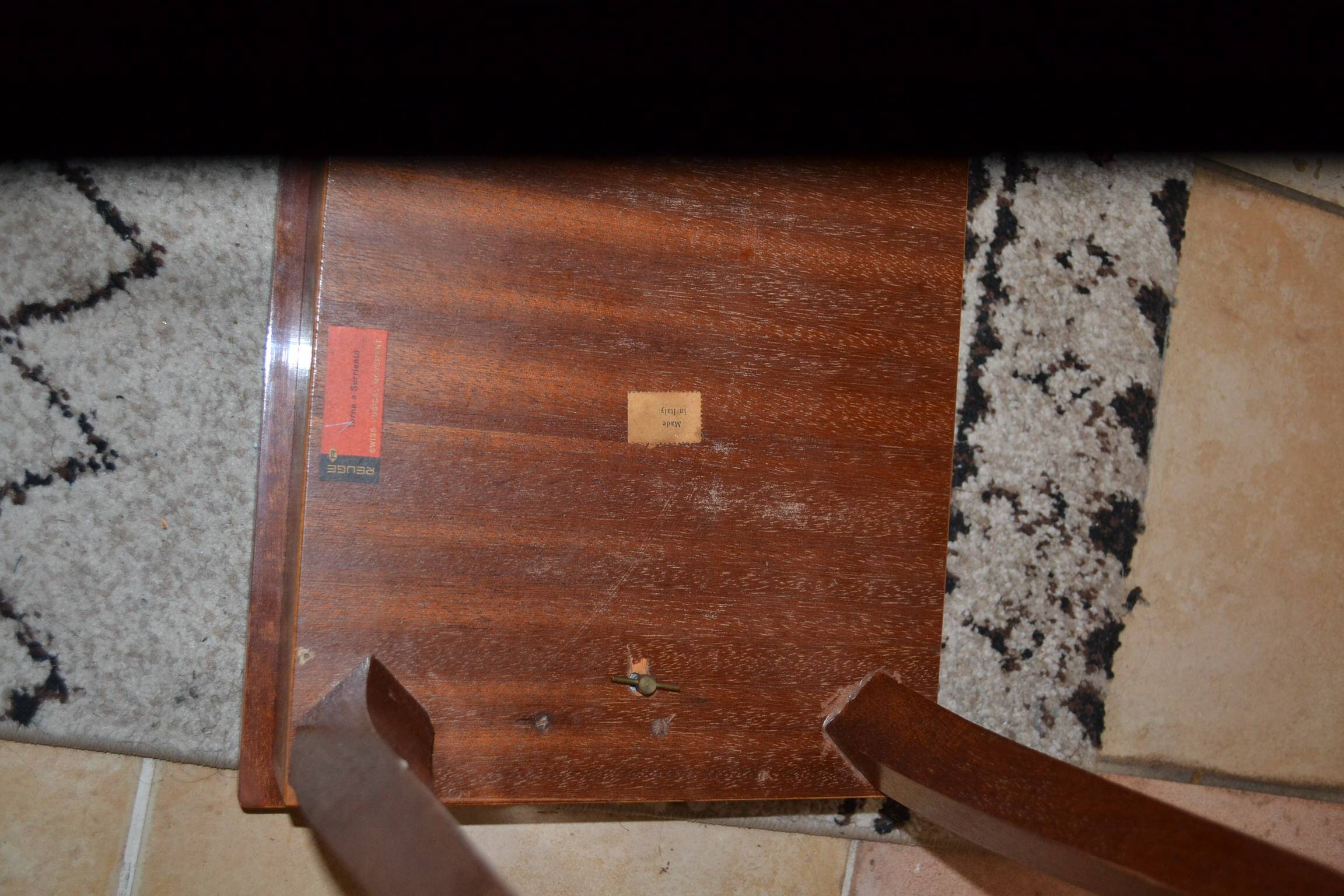 marquetry bedside table