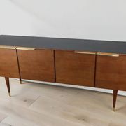 Vintage teak and brass enfilade - 1970s