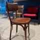 Set of 6 baumann bistro chairs classic years 50 bois fonce