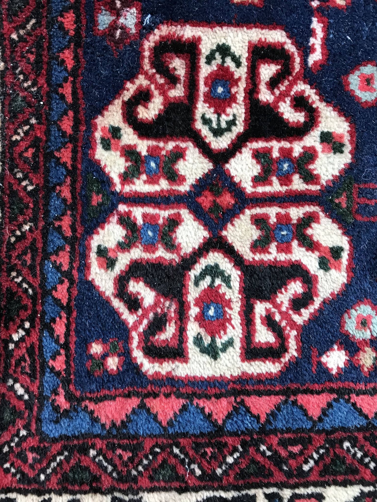 Carpet old corridor Persian abadeh done hand 107x297cm