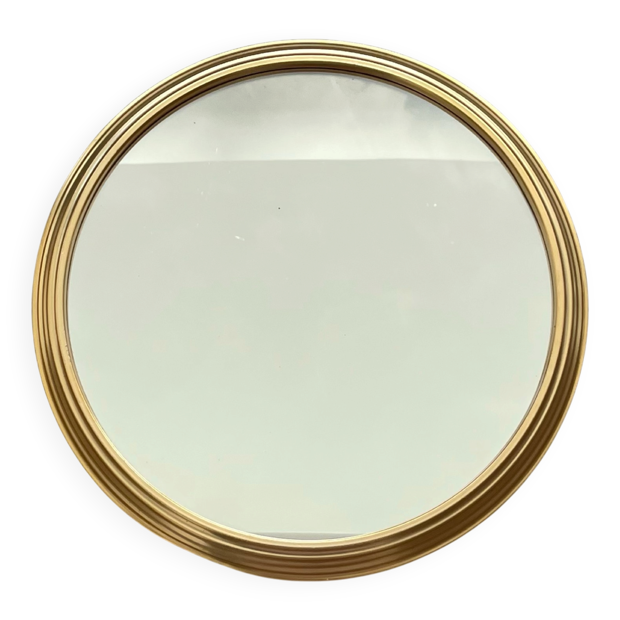 Plateau miroir rond et doré