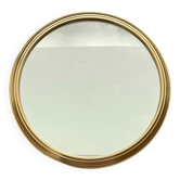 Round gold mirror plateau