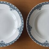 7 antique deep plates in Saint-Amand earthenware (Nord)