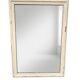 Antique mirror with beige patina