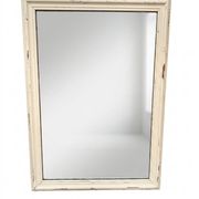 Miroir ancien patine beige