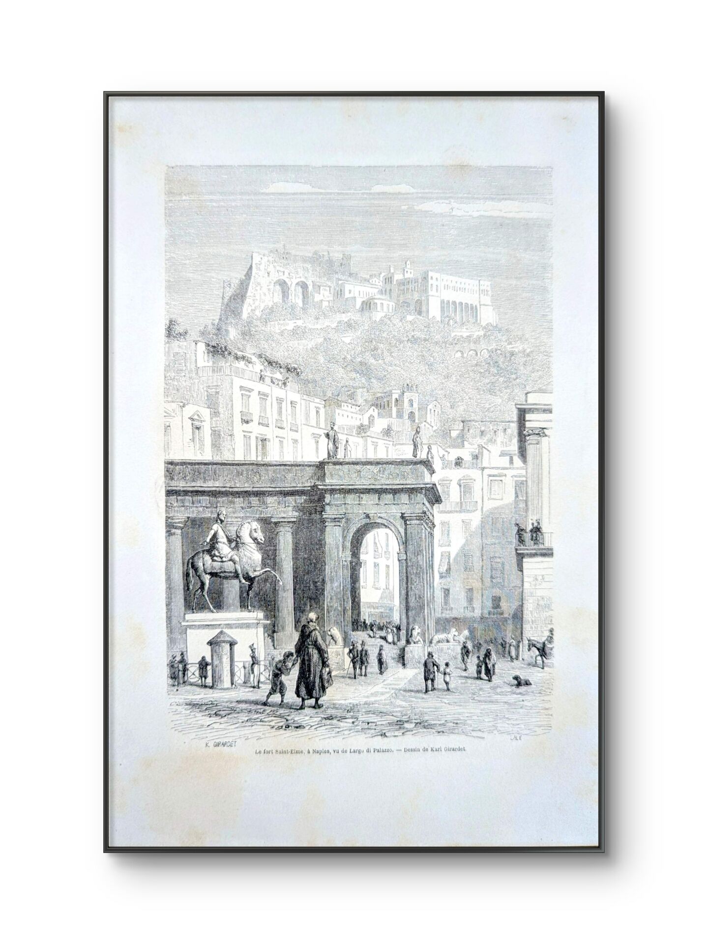 Castel Sant'Elmo, Naples. Printed in 1861.