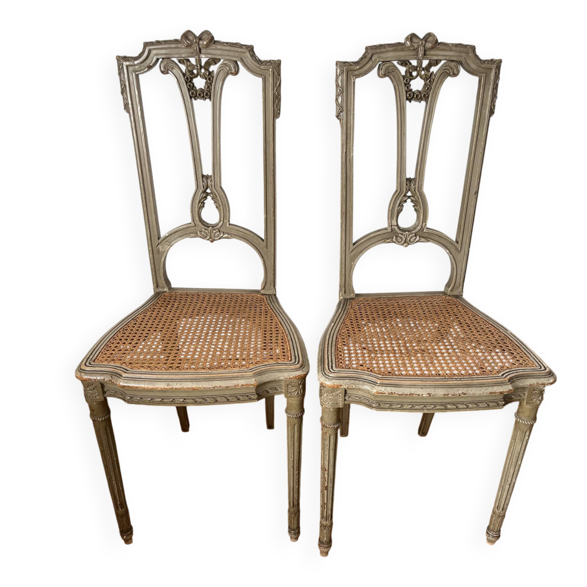 Paire de chaises Louis XVI