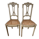 Paire de chaises Louis XVI