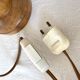 Retro wood and pearl lamp
