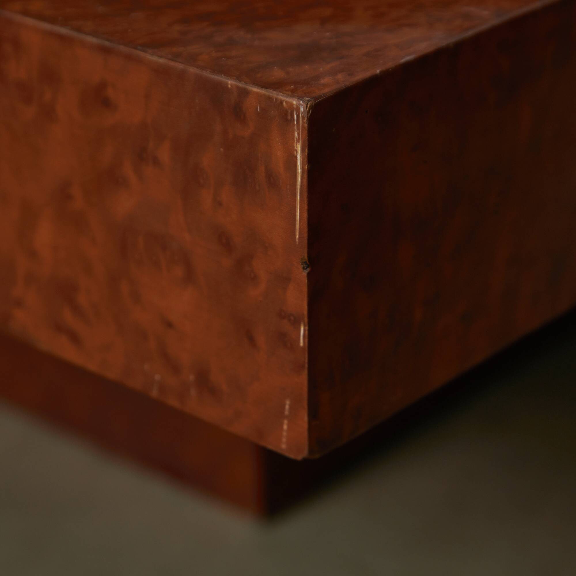 Low Square Coffee Table with Hexagon Patterns