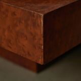 Low Square Coffee Table with Hexagon Patterns