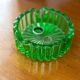 Green crystal bowl ashtray from the mid-20th century, Italy, 1970s.