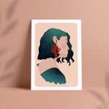 Illustration "Woman and Coral" A4