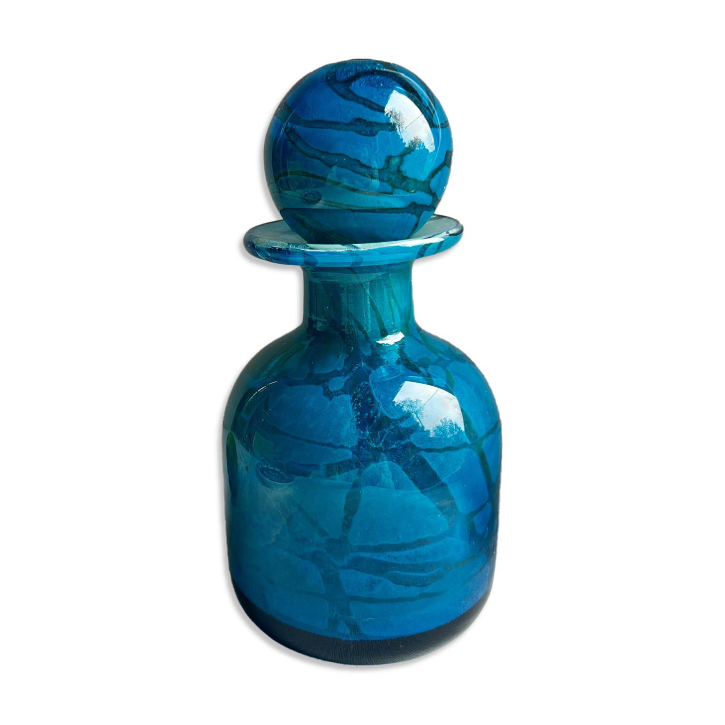 Carafe en Verre Mdina Série Ming - Signée Michael Harris Malte 1970