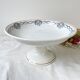 Vintage pedestal dish Blue Iron Earth St Amand French