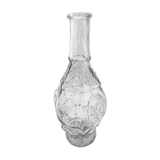 Bouteille commémorative en verre soufflé moulé avec ces personnages en reliefs avant 1900
