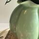 Vintage turquoise flower shaped vase.