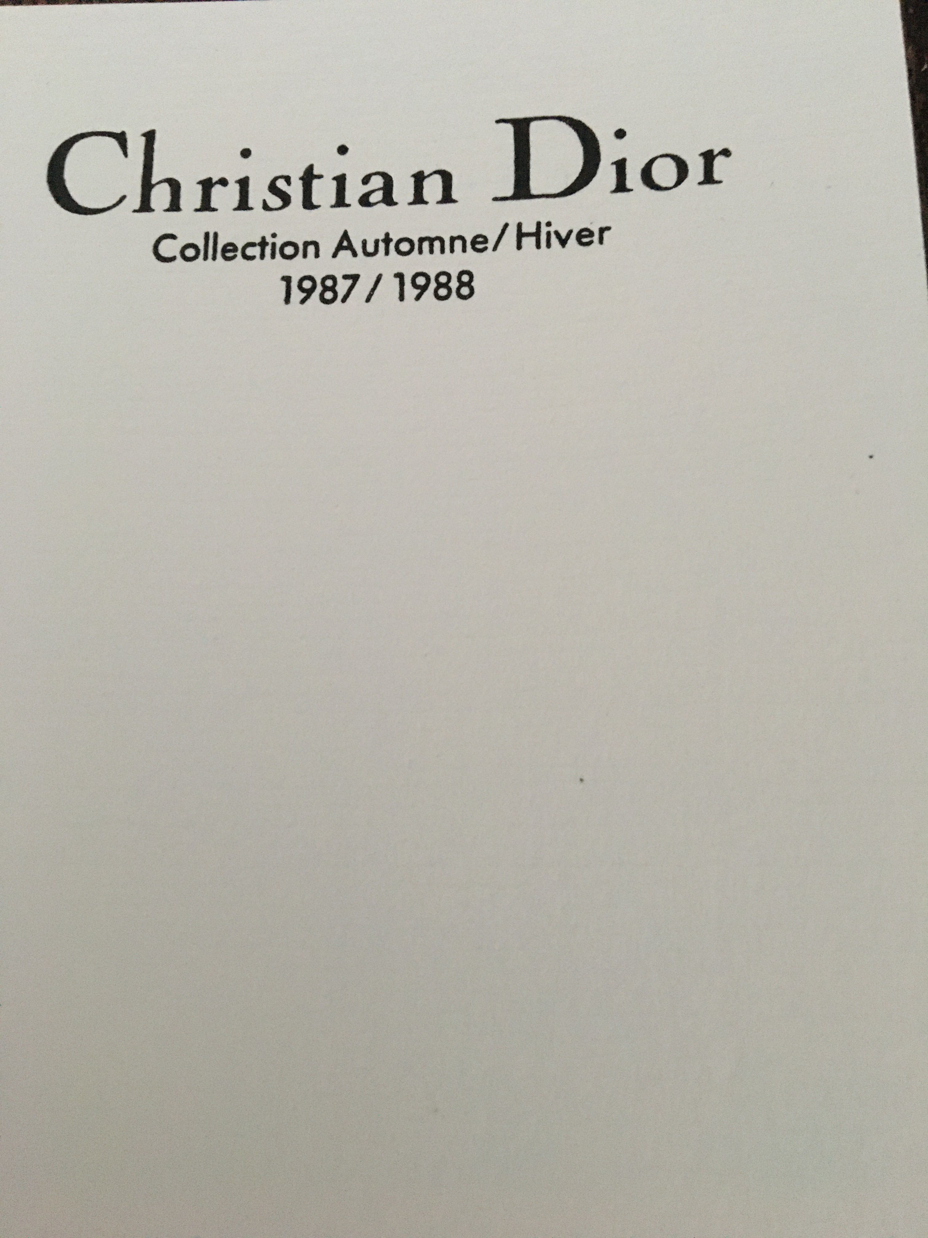 Christian Dior, press fashion illustration - autumn collection - winter 1987-1988