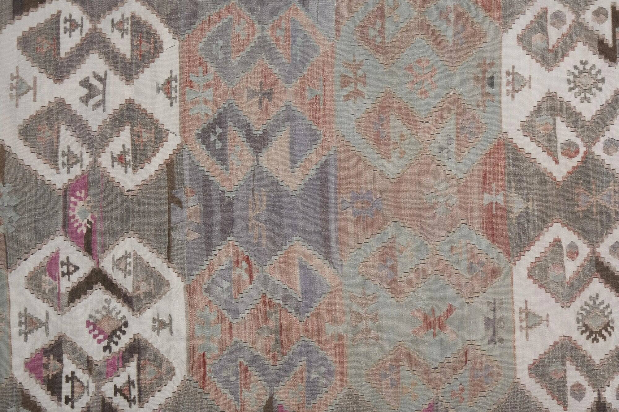 Vintage Turkish hallway rug 142x419 cm