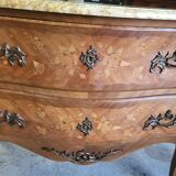 2 rosewood drawer chest of drawers with marble top