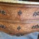 Commode 2 tiroirs en bois de rose avec plateau marbre