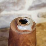 Partially glazed ceramic vase