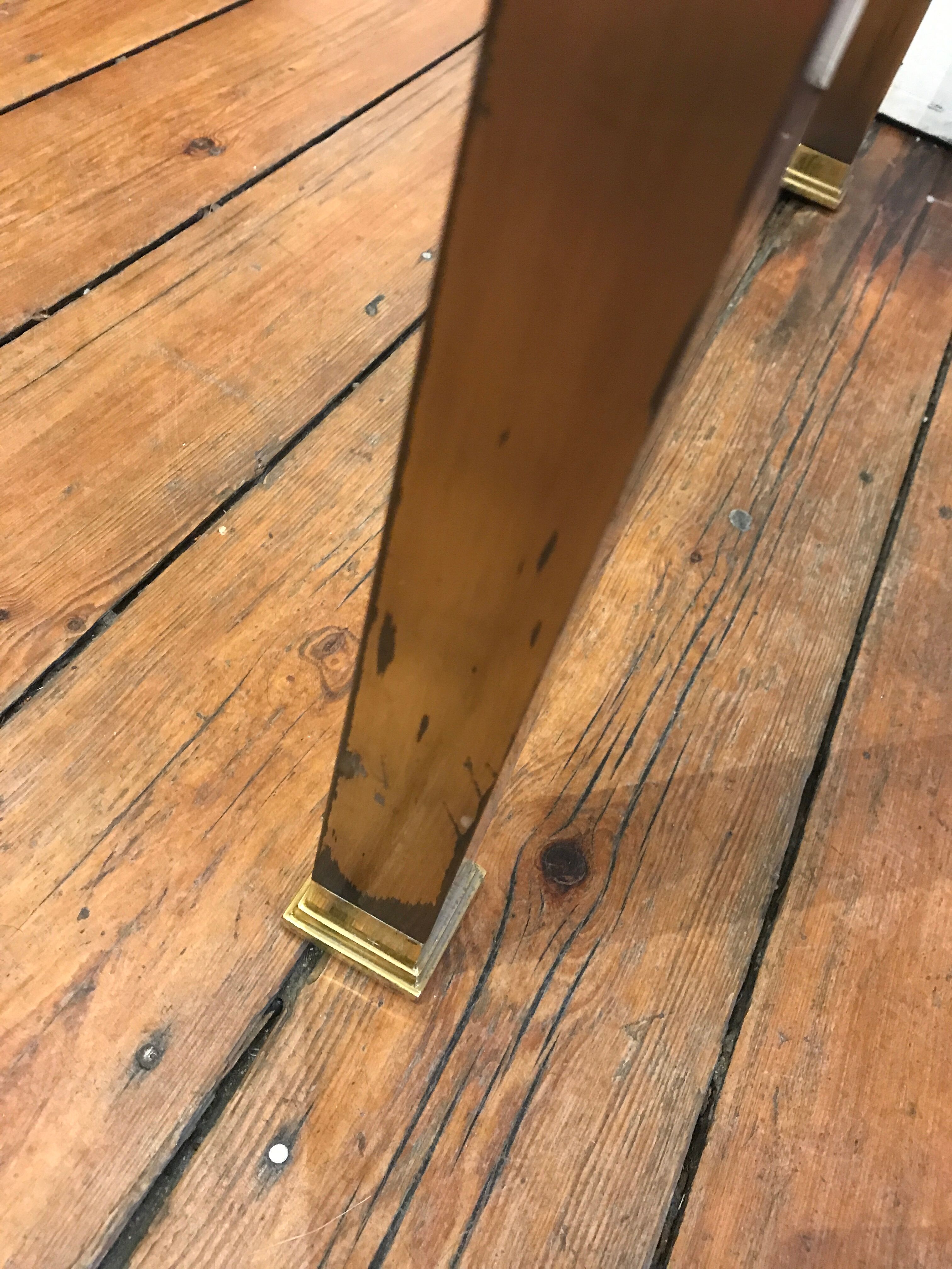 Table basse métal doré 1970