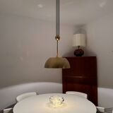 Breathtaking Brass Pendant Lamp with Counterweight by Florian Schulz