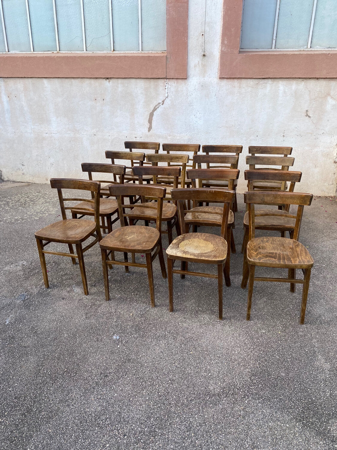 Set of 16 bistro chairs