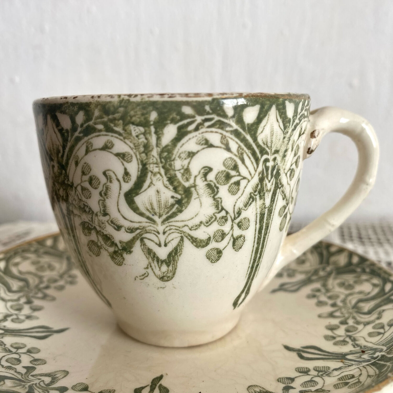 Ironstone cup Creil and Montereau