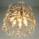 vintage PENDANT LIGHT crystal glass and chrome 14 glass prisms 1960s