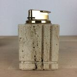 Travertine lighter, cubic, 80s