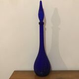 Empoli carafe cobalt blue diamond point