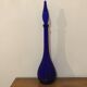 Empoli carafe cobalt blue diamond point