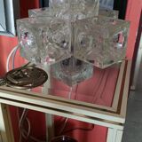 Glass ice cube lamp circa 1960