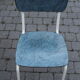2 chaises en formica bleu vers 1950