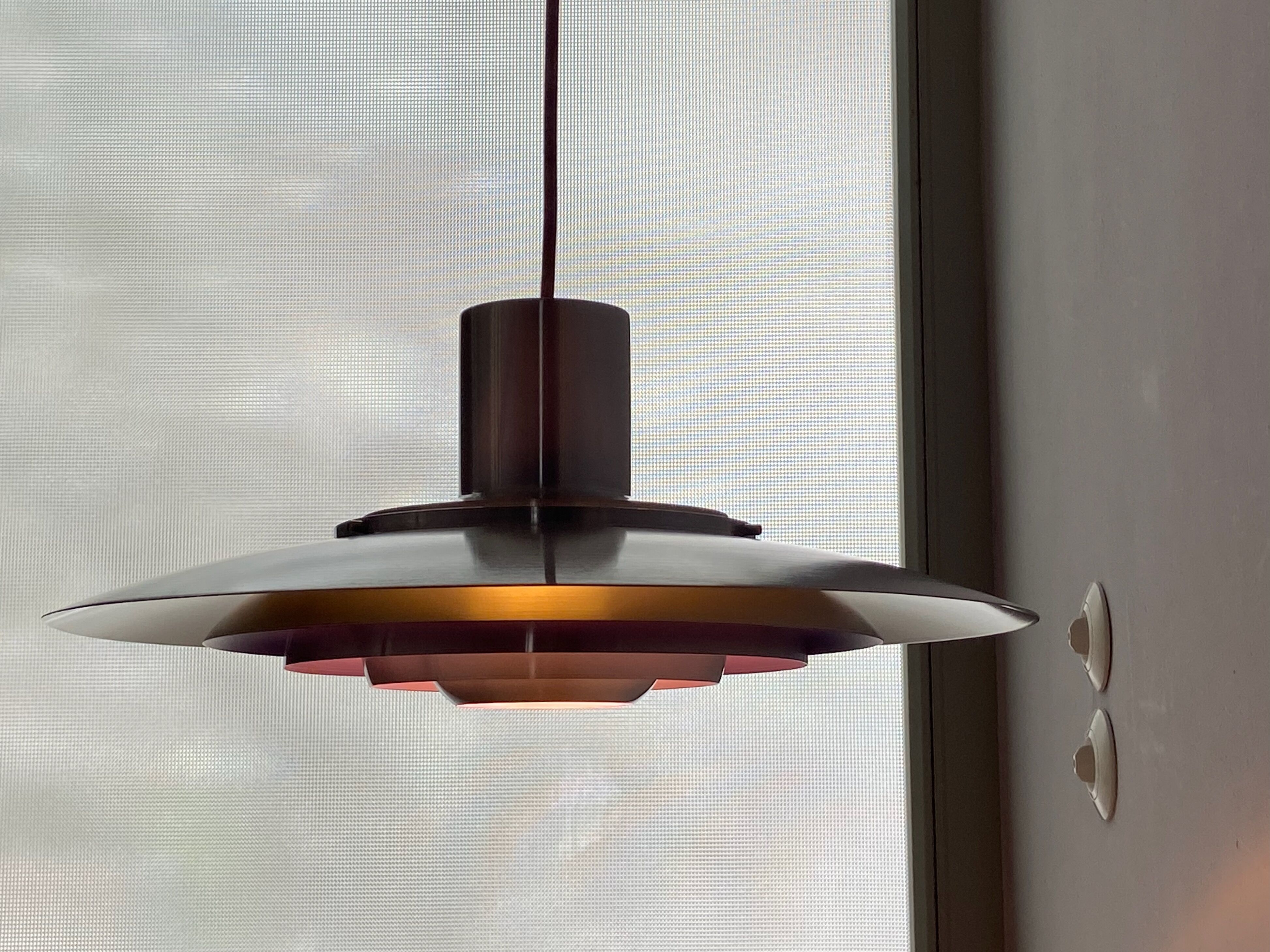 Silver Purple Preben Fabricius & Jørgen Kastholm Pendant Lamp Nordisk Solar