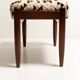 Two GFM mid-century stools in jacquard designed by Dedar, E. Homa, Europe, 1960s.